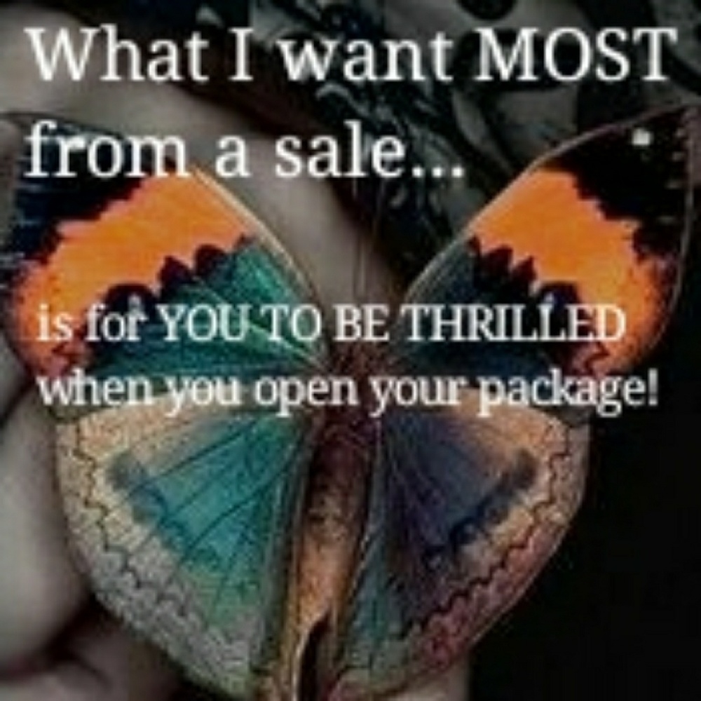 What I want most from a sale...